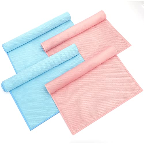 4PCS Paños de Limpieza de Microfibra ,Bayeta Microfibra Multicolore para Ventanas Cristal Coche Cocina Baño,Sin Rayas (40 x 60 cm & 30 x30 cm) Cover
