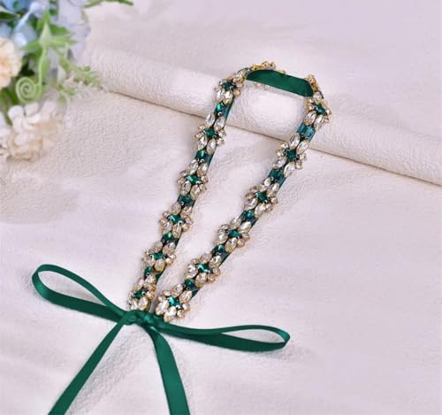 Women's Elastic Waist Belt Rhinestone Belt For Dresses Sparkle Crystal Wedding Sash Ribbon2