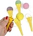 Kicko Mini Ice Cream Shooters - Pack of 12-3.5 Inches Assorted Colors Balls, Brown, Pink and Blue, Yellow Cones - for Kids, Boys and Girls - Party Favors, Toy, Fun, Prize