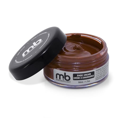 Top 10 Picks for the Best Shoe Cream Polish Reviewed 9 M&B Shoe Cream, Shoe Polish for Leather Shoes, Leather Conditioner for Shoes, Shoe Accessories, Cognac, 1.7 oz.