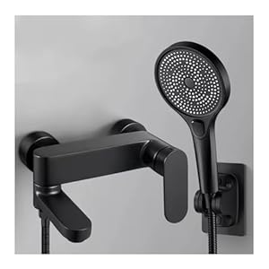 Glyyr S113020-Black Badewannenarmatur mit Handbrause