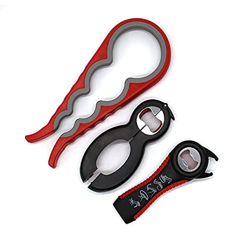 VICSPORT Jar Opener en flesopener keuken helpt om Jar Deksels, Bottle Caps, Pull Tabs en Zakken voor Zwakke Handen… - Afbeelding 3