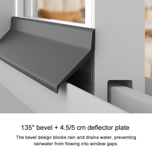 Protectores de lluvia de goma para mantener secas las ventanas y puertas exteriores 5