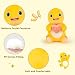 Adorlynetty Dinosaur Stuffed Animal,11.8“ Cute Yellow Dinosaur Plush with Heart Soft Dino Stuffed Animals Dino Plushie Toys for Boys Girls Kids Baby