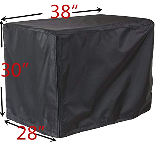 Mitef Universal Power Generator Protective Cover-Portable Generators Cover Storage Bag All Weather Protection,38x28x30inch/97x71x76cm,Black
