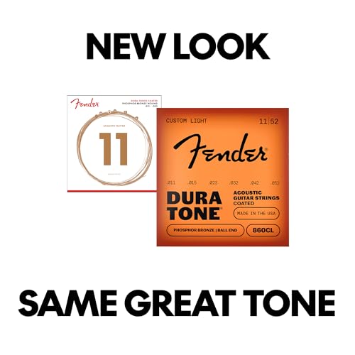Fender Dura-Tone Coated Phosphor Bronze Acoustic Guitar Strings, 860CL .011-.052 - image 4
