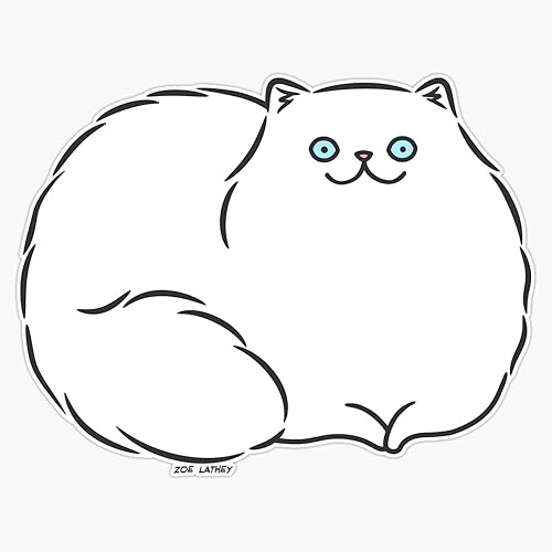 Imán de lujo blanco persa gatito gato imán parachoques parachoques imán imán flexible reutilizable vinilo magnético 5 pulgadas