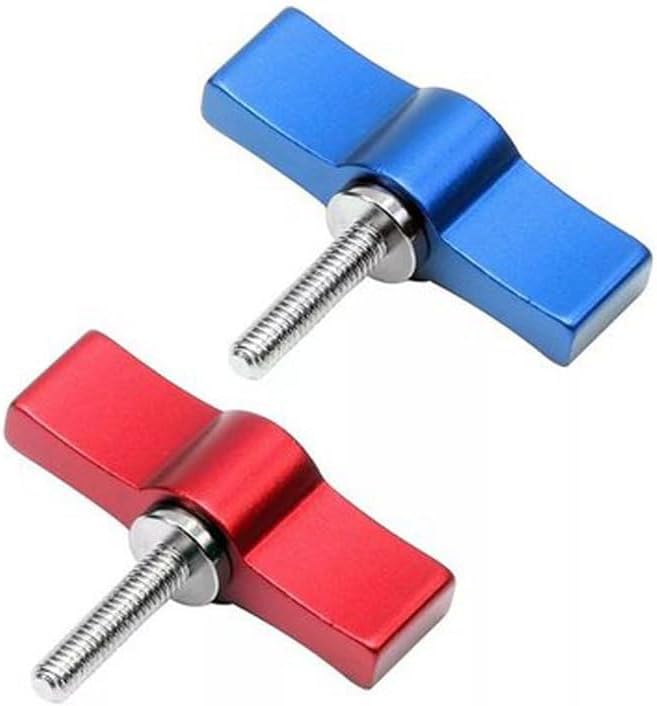 1PCS Slotted Bolts Photographic Equipment Adjustable Thumb Lock Screw Aluminum alloy Screws - (Thread Diameter: Blue, Length: M4x14mm)