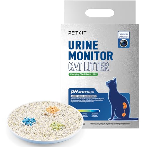 PETKIT 2025 New Urine Monitor Litter, pH Detection Tofu Litter, Superior Clumping 100% Natural Ingredients Plant Cat Litter, Dust-Free and Odor Contro