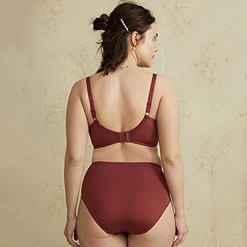 Soutien-gorge en dentelle rouge corail WENJUN 85D avec armatures confortables