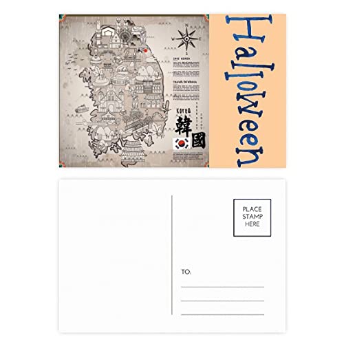 Cartes postales Corée du Sud 1945 : lot vintage de 20 pièces pour correspondances et Halloween