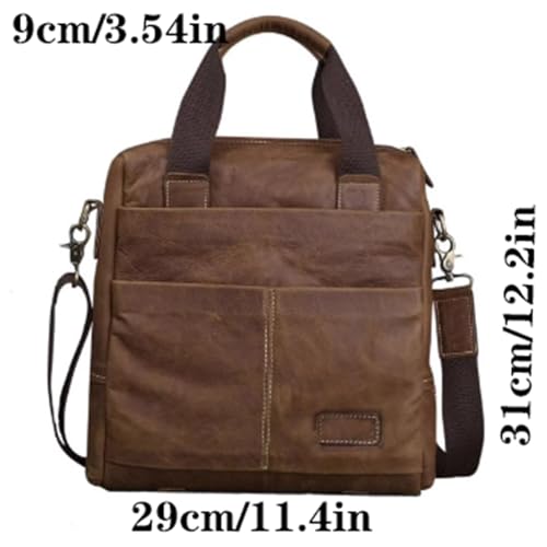 Waterproof Crossbody Messenger Bag, Leather, Vintage Business Sport Travel Shoulder Bag, Rectangle, Multifunctional, for Men2