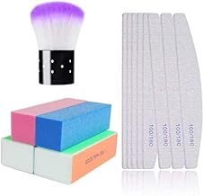 Nail File Set, 13 Pack Nail Files Buffers Nail Brush Professional Nail Files Block 100/180 Grit Double Sided Emery Board Manicure Set for Nail Trimming Grinding Polishing Shining, Random Colors