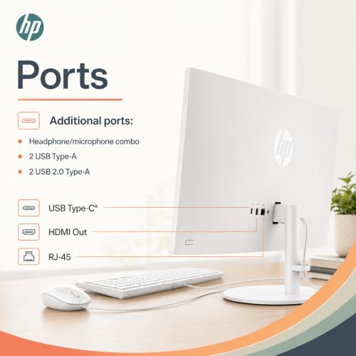 Image of HP 22 inch All-in-One Desktop Computer, 16GB DDR5 RAM, 640GB Storage