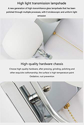 Lámpara de pared LED minimalista de vidrio con dos portalámparas de hogar 4