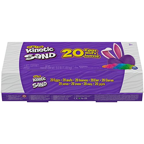 Kinetic Sand, 20-Pack Eggs With Red, Yellow, And Blue Play Sand, Goodie Bag Toys, Sensory Toys For Kids #TOP6