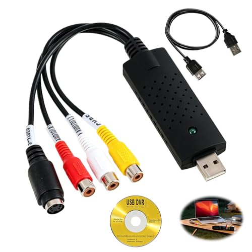 Convertidor VHS a Digital RCA a USB 2.0   Capturadora Video Audio, Software Incluido, PC