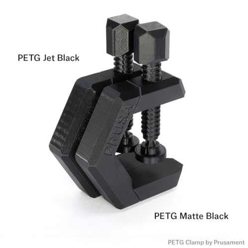 Image of Prusament 3D Printer Premium Filament PETG Matte Black 1.75mm - 1kg Spool - High Precision ±0.02 mm - Low Stringing - Strong Layer Bond - No Tangling - Ideal for Beginners & Professionals
