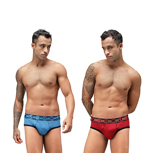 Image of Zoiro Men Cotton Blend Printed Marvel Brief Pack of 2 |Colours May Vary