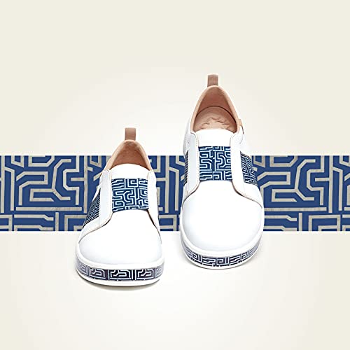 UIN Men's Fashion Sneakers Lightweight Walking Casual Loafers Slip Ons Art Painted Athletic Travel Skate Shoes Cordoba Modern Art2