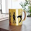 Fabulous Gold Chrome Ceramic Mug Evolution Electric Guitar, Solo Musical Instrument, Rock, 11oz #5