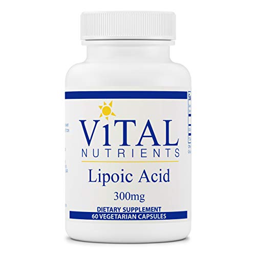 Vital Nutrients - Lipoic Acid - Multi-Purpose Nutrient and Powerful Antioxidant - Blood Sugar Support - 60 Vegetarian Capsules per Bottle - 300 mg