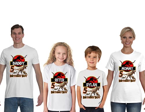 Personalized Jurasic Birthday Shirt, Add Any Name and Age, Custom Shirts for a Jurasic Birthday Party, Family Matching Shirts.2