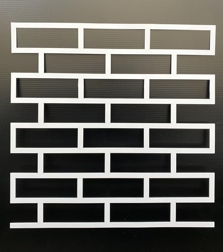 Stencil Para Parede Tijolinho Revestimento Pintura Decorativo Vazado 3D Flexivel 60cmx60cm