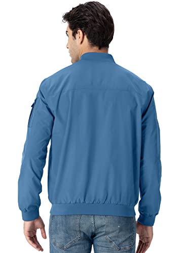 Image of Gopune Men's Windproof Bomber Jacket Lightweight Windbreaker Outdoor Golf Fashion Coat