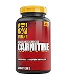 Mutant Carnitine Capsules – Proven Levels (2250 Mg Per Dose) of the Stabilized Form of L Carnitine (L-Carnitine-L-Tartrate) Plus the Patented Absorption Agent Bioperine - 120 Capsules Per Bottle