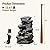 Dalxo 20-Inch Outdoor Water Fountain, 5-Tier Cascading Rock Resin Water Fountain with Warm LED Light, Stone Imitation, Outdoor Water Feature for Garden, Patio, Yard, Deck, Porch, Lawn in Gray