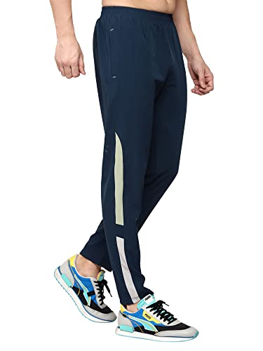 Image of Men's Ns Lycra Spandex Mixx Polyester Sports Trackpants with Both Side Zipper Pockets