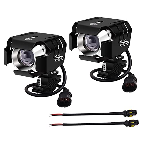 X-STYLE バイク フォグランプ 白 20W LEDヘッドライト 補助灯 ワークライト 12V 24V 高輝度 防水 長寿命 耐衝撃 汎用 車外灯 ホワイト 狭角 2個セット