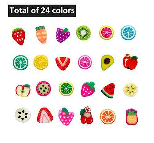 17800Pcs Fruit Slices Fruit Nail Art Slices Polymer Clay Slice Nail 3D Polymer Slice Colorful Diy Nail Art Supplies For Diy Crafts （24 Styles） #TOP1