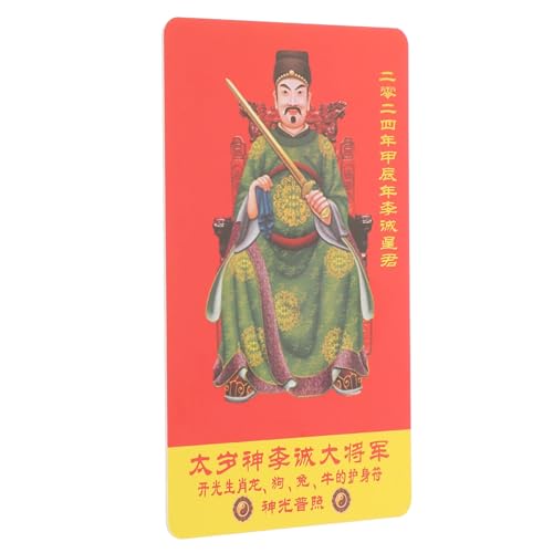 NUOBESTY Chinese Style Amulet Card for Year Dragon Luck Success and Lightweight Feng Shui Decor