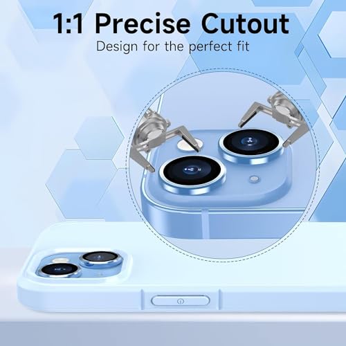 Image of Premium Camera Lens Protector Compatible For iPhone 13 (Blue) Camera Lens Protector - 9H Tempered Glass, Military-Grade Anti-Scratch, Case-Friendly, Easy Install Frame