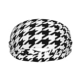 Houndstooth Sports Sweatband Headband for Women Men - Moisture-Wicking Bandana...
