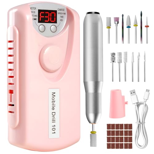 Droyek Electric Nail Drill 30000 RPM Portable Low Noise