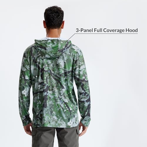 LOOGU Men's Hunting Camo Shirt Lightweight, Camouflage Shirts Long Sleeve Shirt with Hood for Fishing Hiking Camping - image 5