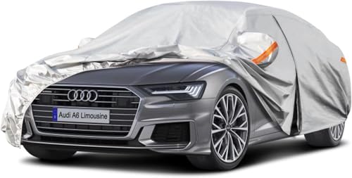 Kayme Autoplane Wasserdicht Atmungsaktiv für Audi A6 Limousine (2004-2025), 6 Schichten Vollgarage Autoabdeckung für Regen Sonne Staub Schutz Verkratzt, Autoabdeckung mit Reflektierenden Streifen. Kayme Autoplane Wasserdicht Atmungsaktiv für Audi A6 Limousine (2004-2025), 6 Schichten Vollgarage Autoabdeckung für Regen Sonne Staub Schutz Verkratzt, Autoabdeckung mit Reflektierenden Streifen.