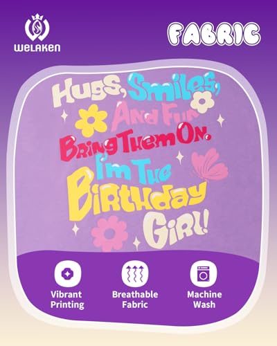 Image of WELAKEN Girls Soft T-Shirt with Curved Hem, Breathable Stretchy Rayon Crewneck Short Sleeve Tees, Kids Everyday Basic Top