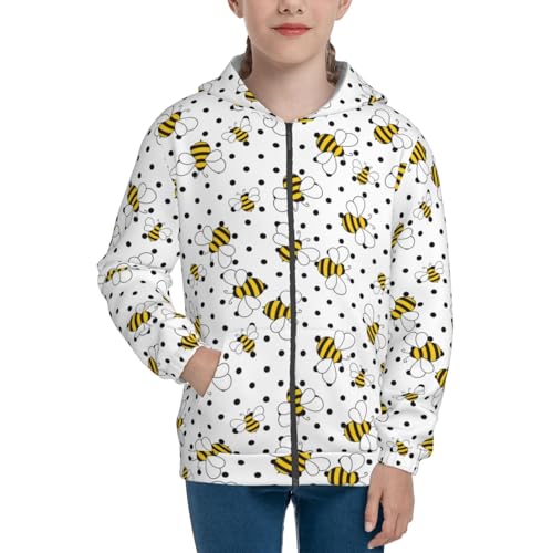 Small Wasp Kid Hoodies Boys Zip Up Sweatshirts Girls Pullover with Pocket3