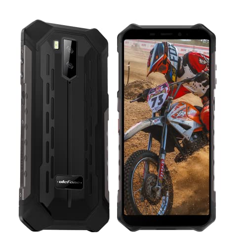 Ulefone Armor X9 Pro(2022) Telephone Incassable, Octa-Core, 4 Go+64 Go/SD-256 Go, 5000mAh Batterie Smartpohne, 13MP+5MP, 5.5"HD+, IP68/IP69K, OTG/NFC/Dual SIM 4G Téléphones Portables Débloqués - Noir Cover
