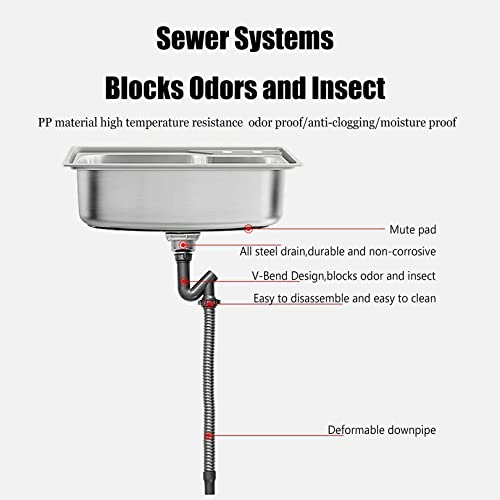 Free Standing Thicken Single Bowl Sink,304 Stainless-Steel Utility Sink ,Kitchen Sinks With Drainboard 1 Compartment With Faucet,For Garage,Restaurant,Kitchen,Laundry Room,Indoor Outdoor ( Color : Hot #TOP3