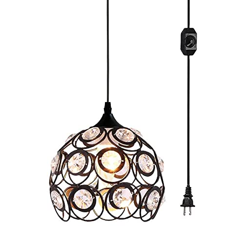 Lámparas suspendidas E27 estilo retro con enchufe e interruptor para sala de estar 1