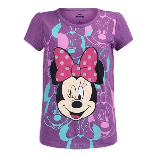 Disney Minnie Mouse Girls 4 Pack Short Sleeve T-Shirt for Toddler to Big Kids2