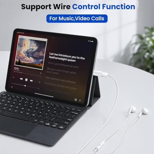 Image of Verilux Lighting to Type C Earphone Converter, Lighting Male to Type C Female Portable Audio Adapter with Aluminum Alloy Housing for iPhone 17 /16 /15, Support Hands-Free Calling, Volume Control