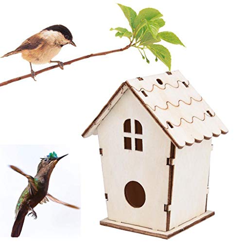 Home Decoration 2019 Newest Nest DOX Nest House Bird House Bird House Bird Box Wooden Box 11x9cm Home Decoration DEELIN (Khaki, 1Pcs)