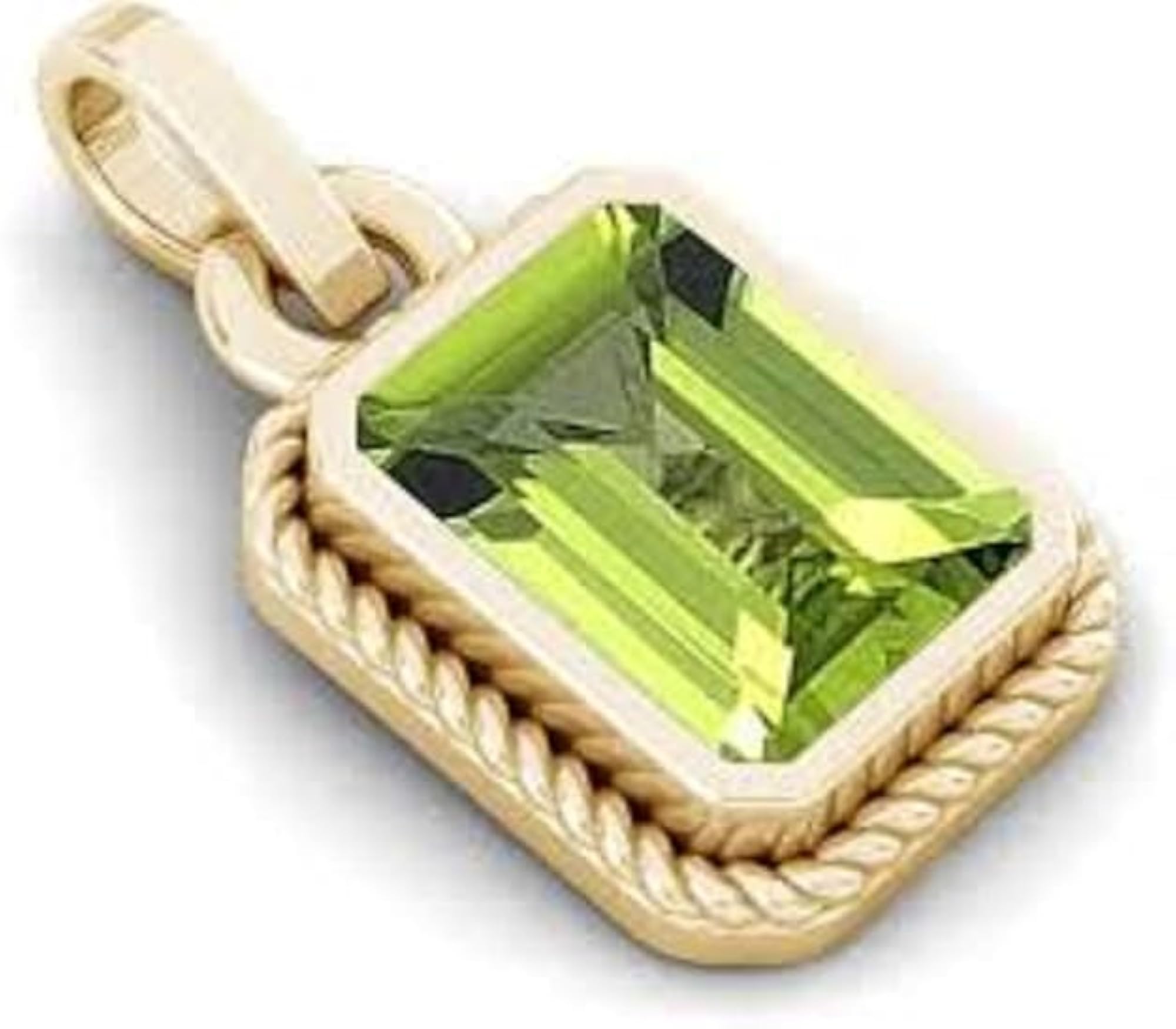 7.25 Ratti Natural Peridot Gold Plated Locket Pendant