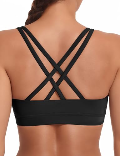 Buauty Sports Bras for Women, High Support Racerback Bras for Large Bust, High Impact Strappy Yoga Workout Gym Bra4